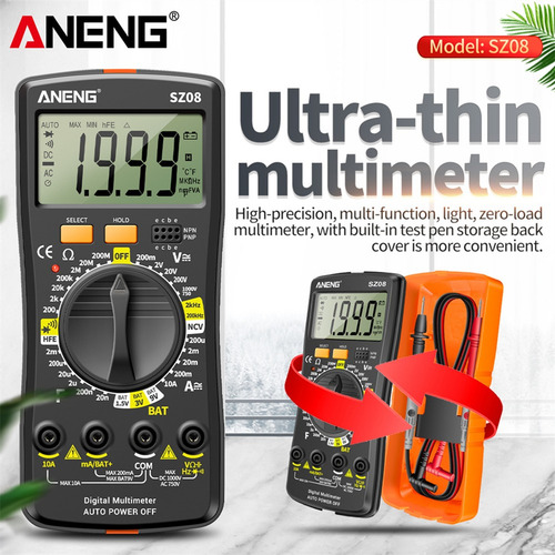Aneng Sz08 Lcd Diodo Ncv Tester 2000 Cuenta Dividido D