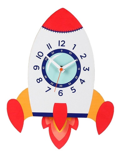Reloj De Pared Lindo 3d Reloj De Péndulo Reloj Cohete