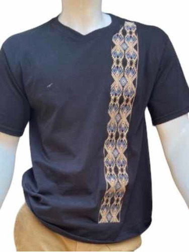 Playera Para Caballero Con Aplique  Bordado Talla Ch A Xl