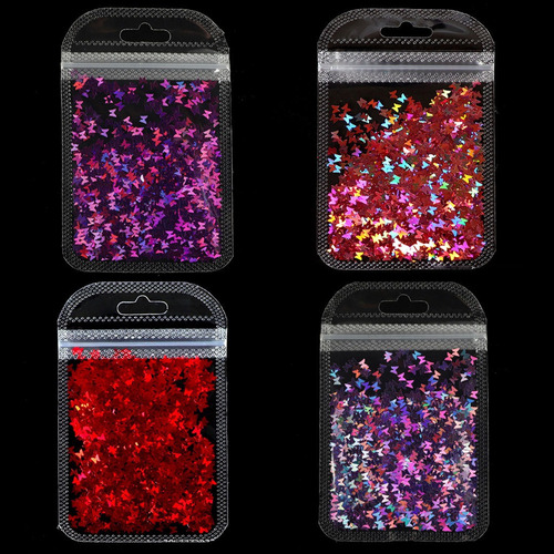 12 Colores Brillo Holográfico Resina Epoxi Rstar Mariposa M