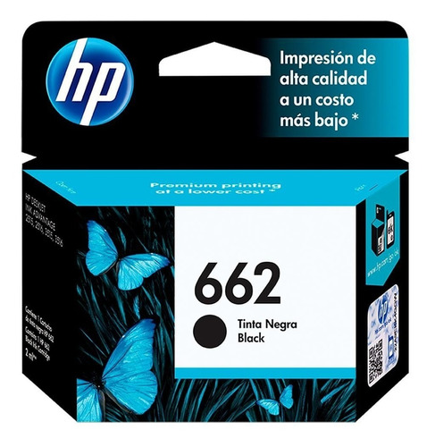 Cartucho Tinta Hp 662 Negro Cz103al Original 2515 3515 4645