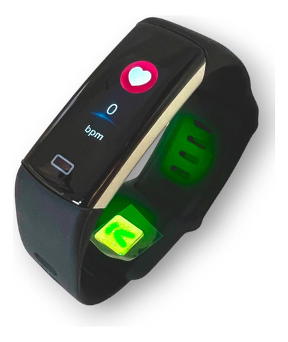 Relógio Inteligente Smart Bracelet Batimento Pressão Caloria Caixa Preto Pulseira Preto Bisel Preto