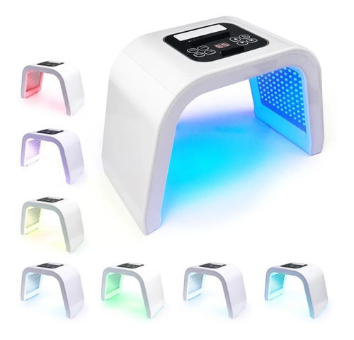 Máquina facial com luz LED de 7 cores para cuidados com a pele