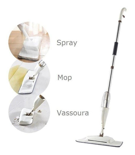 Imagem 1 de 9 de Mop Limpador 3x1 Spray + Microfibra + Vassoura Mágica