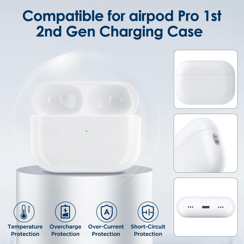 Estuche De Carga Inalámbrica Para AirPods Pro 1st 2nd, Type