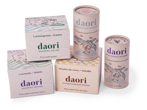 Desodorante Shampoo Sólido Acondicionador Daori Pack Amigos