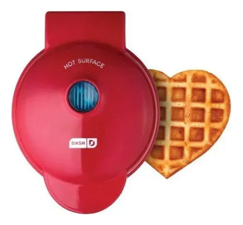 Máquina De Waffle Dash Red Heart 110v Cor Vermelho