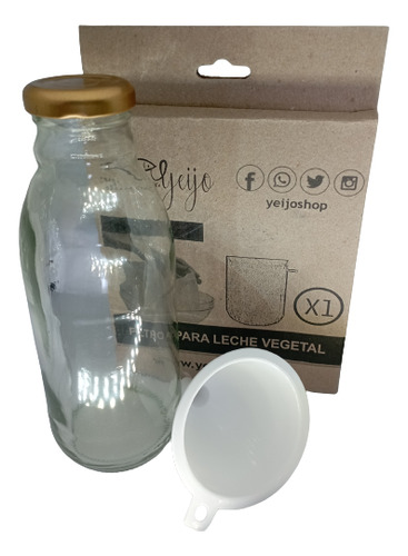 Bolsa O Filtro Reutilizables,leche Vegetales,kit X3 Piezas 