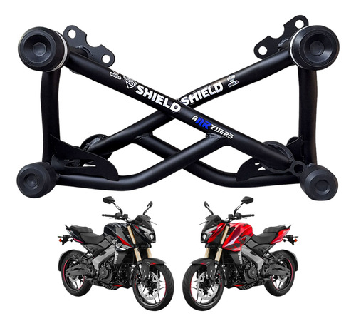 Jaula Sliders Moto Bajaj Pulsar Ns400 Z Shield Acero Reforza