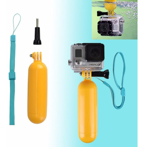 Kit Gopro 5 6 7 Black Caixa Estanque Bastão 3way Boia Maleta
