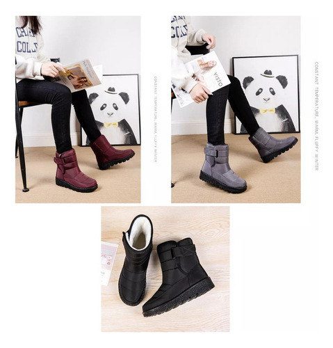 Botas Nieve Antideslizantes Impermeables Invierno Para Mujer