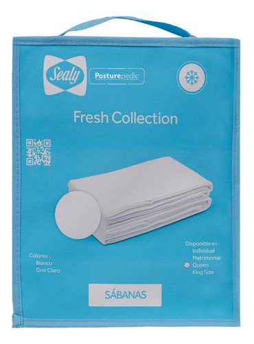 Sealy Fresh Juego de sábanas colchón queen color blanco lisa