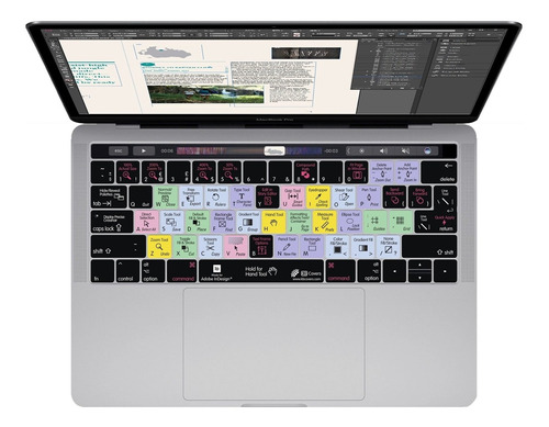Indesign Keyboard Cover For Macbook Pro (late 2016 +) W/touc