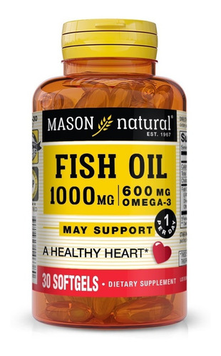 Mason Natural | Aceite Pescado | 1000mg | 30 Cápsulas Blanda