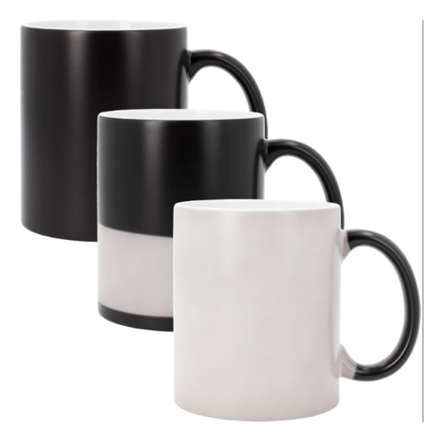 Tazas Mágicas Importadas Para Sublimación Color Negro X36