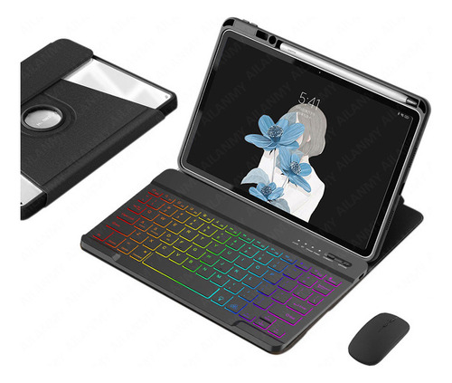 Funda C/teclado+ratón Para Galaxy Tab S9 Fe Plus 12.4
