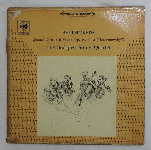 Beethoven Cuarteto N° 8 Rasoumovsky Vinilo Vg+