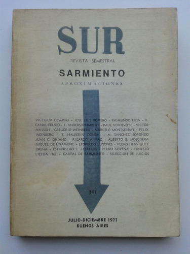 Revista Sur 341 Sarmiento Tulio Halperin Donghi Victoria Oca