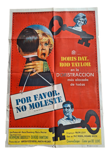 Poster Afiche Cine Antiguo Por Favor No Moleste Doris Day *