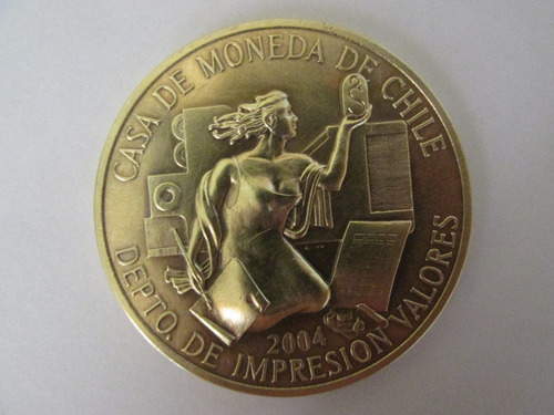 Antigua Medalla Casa Moneda Chile Rara Muy Escasa 2004