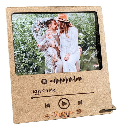 Cuadro Personalizado Spotify Regalo Pareja 20 Cm Mdf 3mm 2pz