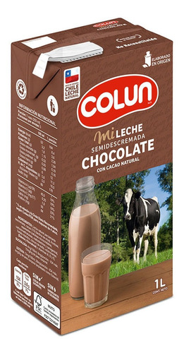 Leche Semidescremada Colun Sabor Chocolate 1 L