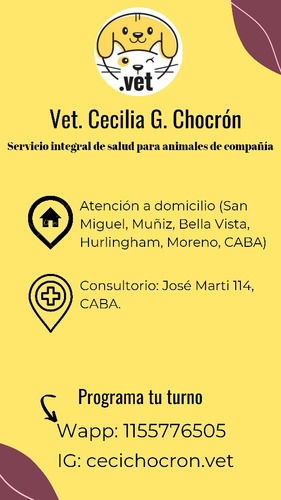 Veterinaria A Domicilio Zona Noroeste Y Caba