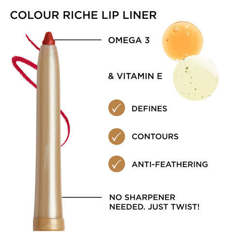Lápiz Delineador De Labios L'oreal Paris Colour Riche 721 Fo