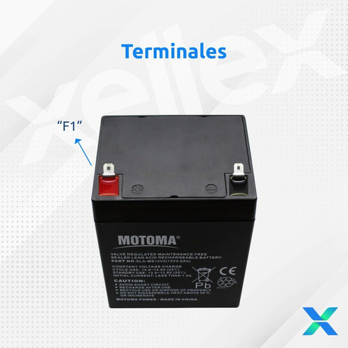 1 X Bateria Recargable 12v 5ah Motoma Selladas San Martin