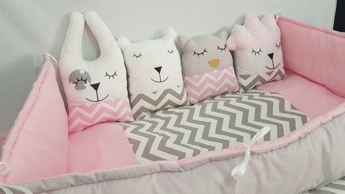 Set De Chichonera + Acolchado Animalitos Light Funcional