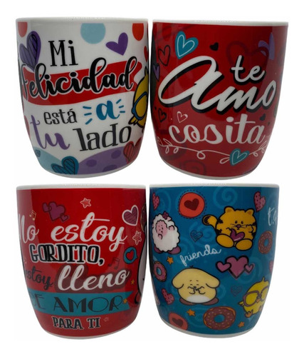 Taza Porcelana Pizarron Regalo Para Febrero 12oz (20 Pzs)