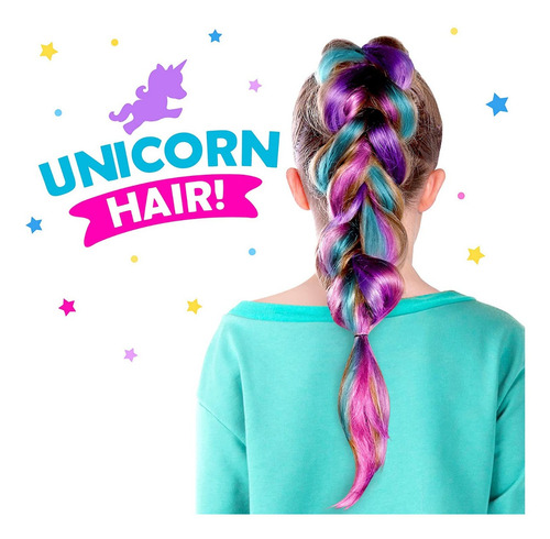 Imagen 2 de 10 de Tizas De Colores Para Pintar Cabello Maquillaje Para Niñas