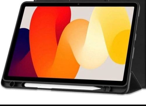 Funda Smart Cover Samsung Tab S9 Fe Plus 12.4 + Vidrio Negro