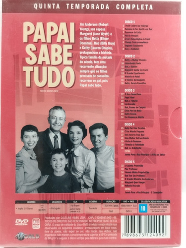 Dvd Box Papai Sabe Tudo 5° Temp Completa