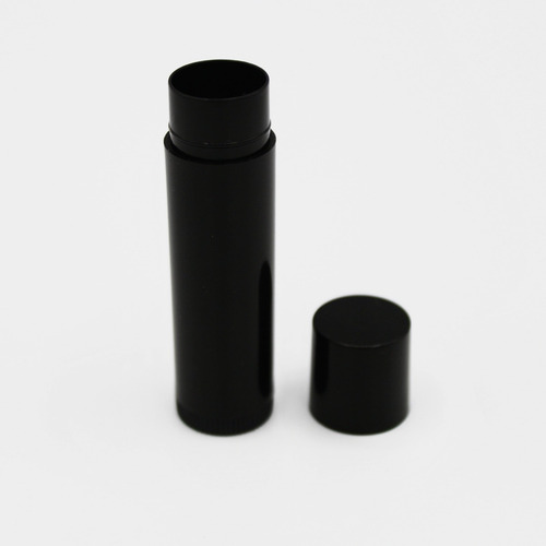 10 Tubos Vacíos Para Labial Color Negro Mecanismo Rueda 5ml