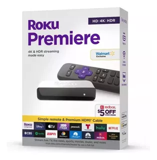 Roku Premiere 3920 Standar 4k C/ Control Remoto Color Blanco