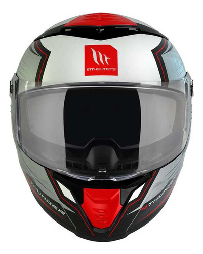 Casco para moto clásico MT Helmets Thunder 4 SV  rojo brillante talle M 
