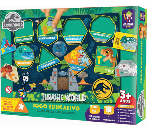 Jogo Educativo Encaixa Nome Dos Dinossauros Jurassic World