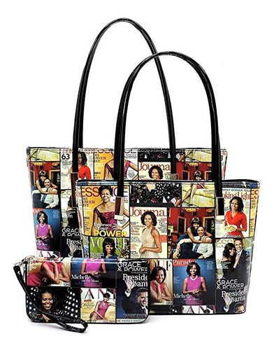 Brillante Revista Cubierta Collage 3 En 1 Shopper Tote Bag .