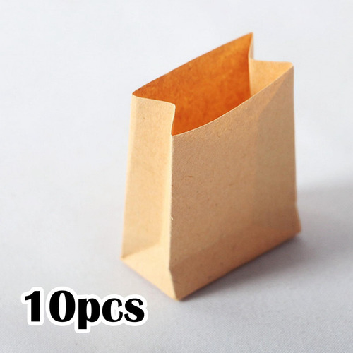 10 Bolsas De Papel Para Pan Y Comida, Bolsa De Papel Kraft