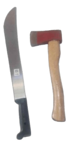 Machete 18  Acero Templado 46cm + Hacha De Mano 600 Grs 