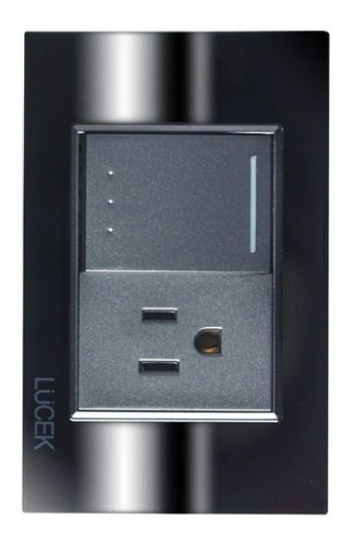 Placa Espejo Negro 1 Interruptor Esc-1 Contacto Lucek B60818 Corriente nominal 0 A Voltaje nominal 0V