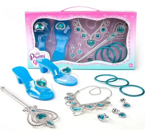 Juego De Zapatos Y Corona De Princesa – Accesorios De Joyería Y Rol Para Niñas, Resistentes Y Seguros, Ideales Para Fiestas Y Regalos Creativos