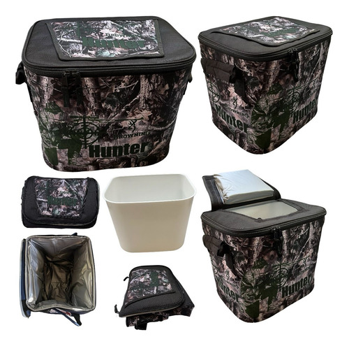 Hielera 42 Latas De Cap. Camuflaje Verde Hard Liner