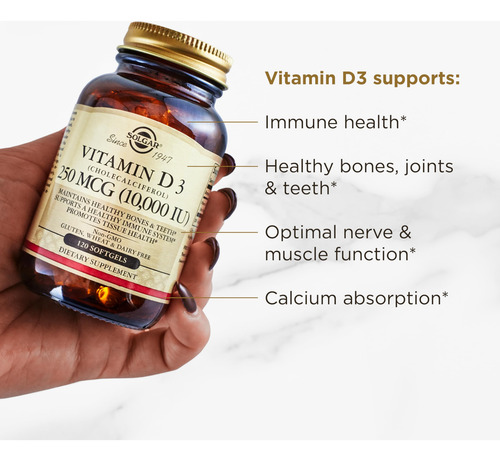 Solgar Vitamina D3 10000 Ui 120 Cápsulas Blandas