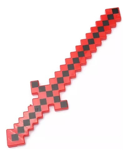 Juguete Espada Minecraft Pixel Diamante Niños Led Sonidos