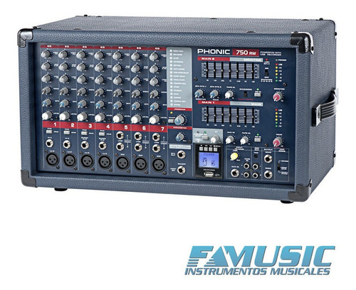 Imagen 3 de 10 de Consola Potenciada Phonic Powerpod 750 Rw 500 Watts