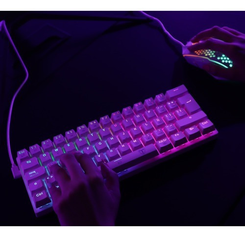 Teclado Mecanico Gamer 60% T-dagger Arena Rosado Rgb Brown