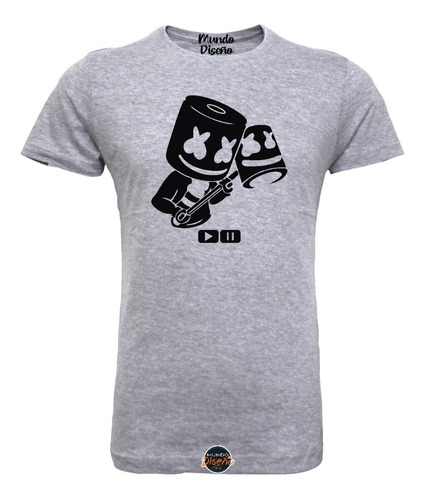 Polera De Hombre Estampado Dj Marshmello Doble