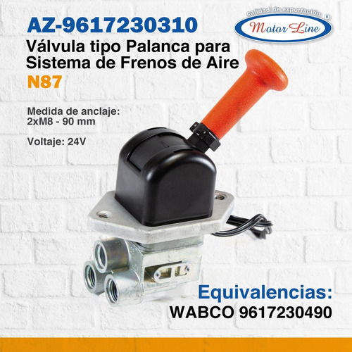 Válvula Tipo Palanca Para Sistema De Frenos De Aire N87